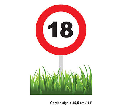 panneau de décoration limitation 18 ans 35cm