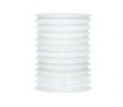 lampion avec porte bougie blanc 16x28cm