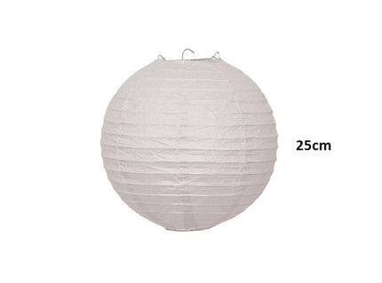lampion décoratif rond blanc 25cm