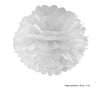 lot de 2 boules pompons blanc 30cm