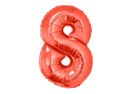 ballon chiffre 8 en aluminium rouge 1m