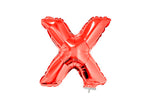 ballon lettre x en aluminium avec bâton 41cm rouge