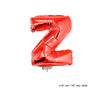 ballon lettre z en aluminium avec bâton 41cm rouge