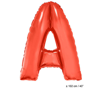 ballon lettre a en aluminium 1m rouge