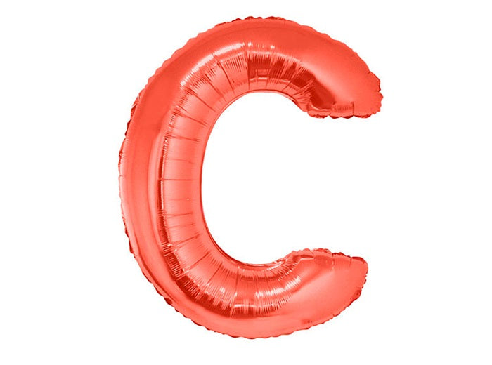 ballon lettre c en aluminium 1m rouge