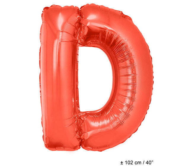 ballon lettre d en aluminium 1m rouge