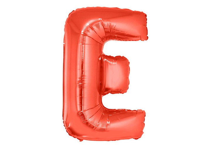 ballon lettre e en aluminium 1m rouge