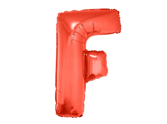 ballon lettre f en aluminium 1m rouge