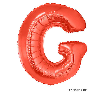 ballon lettre g en aluminium 1m rouge