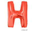 ballon lettre h en aluminium 1m rouge