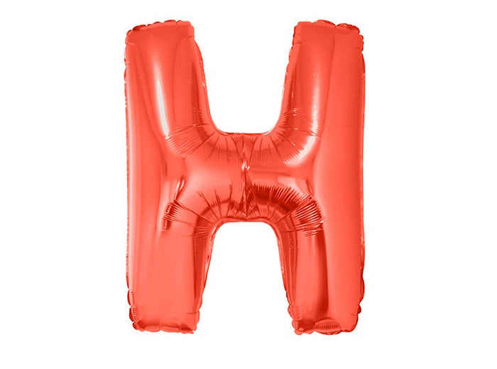 ballon lettre h en aluminium 1m rouge