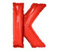 ballon lettre k en aluminium 1m rouge