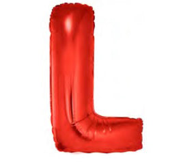 ballon lettre l en aluminium 1m rouge
