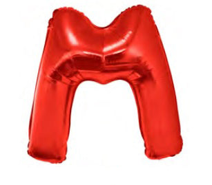 ballon lettre m en aluminium 1m rouge