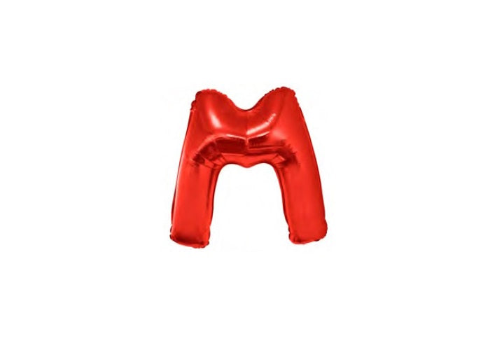 ballon lettre m en aluminium 1m rouge