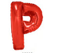 ballon lettre p en aluminium 1m rouge