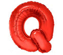 ballon lettre q en aluminium 1m rouge