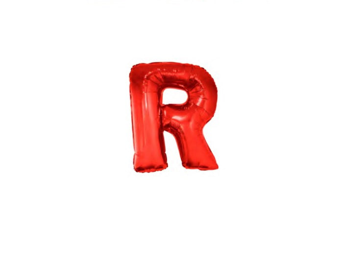 ballon lettre r en aluminium 1m rouge