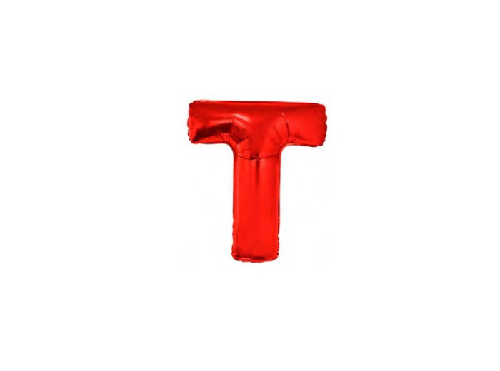 ballon lettre t en aluminium 1m rouge