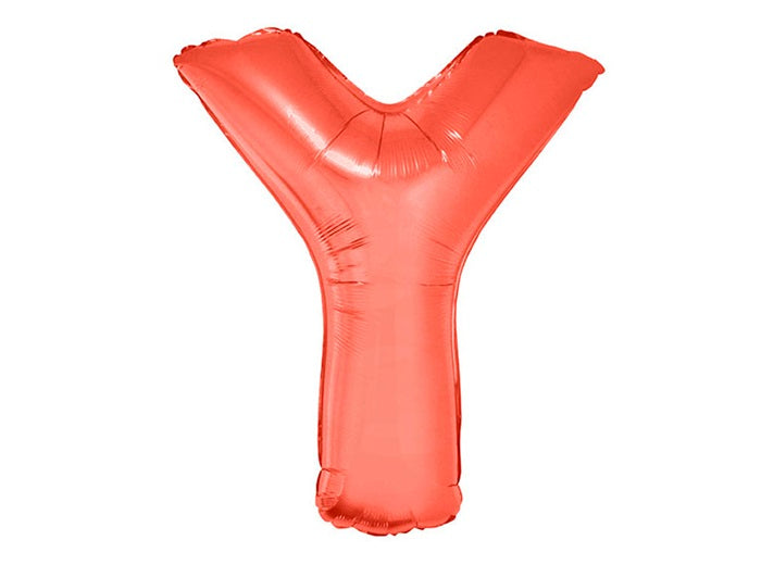ballon lettre y en aluminium 1m rouge