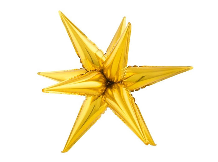 ballon aluminium étoile 3d or 60x20cm