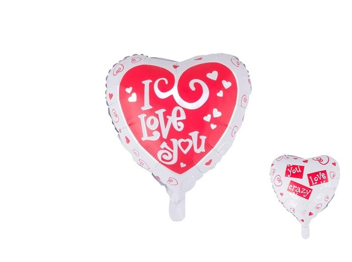 ballon aluminium coeur motif i love you 52x46cm