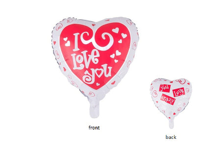 ballon aluminium coeur motif i love you 52x46cm