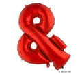 ballon symbole & en aluminium 1m rouge