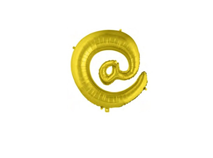 ballon symbole @ en aluminium 1m or
