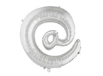 ballon symbole @ en aluminium 1m argent