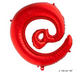 ballon symbole @ en aluminium 1m rouge