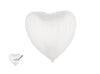 ballon aluminium coeur blanc 80x75cm