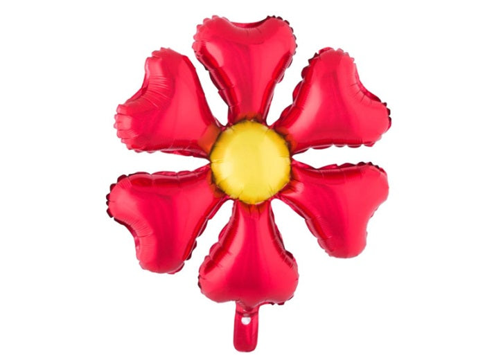 ballon aluminium fleur rouge 55x55cm