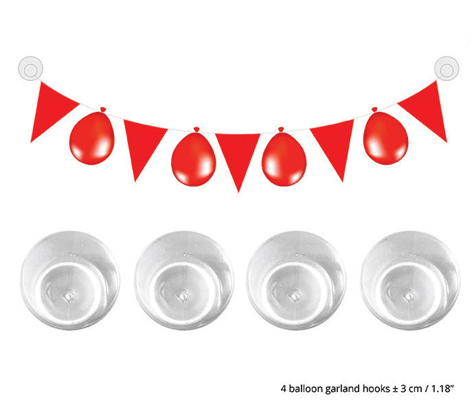 kit 4 fixations ventouses pour guirlande et ballons 3cm