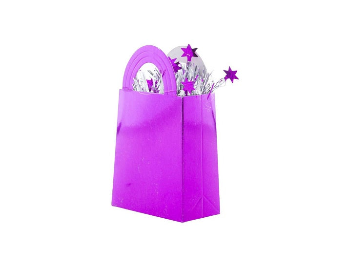 poids pour ballon sac cadeau rose brillant 12cm