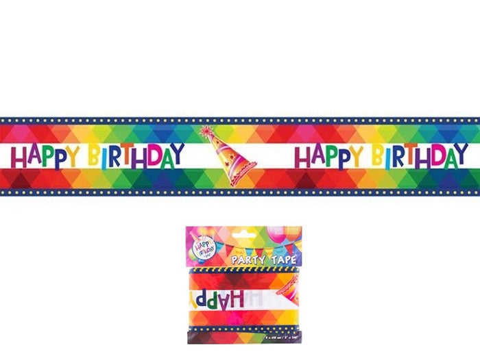 cordon de sécurité happy birthday 6.1m