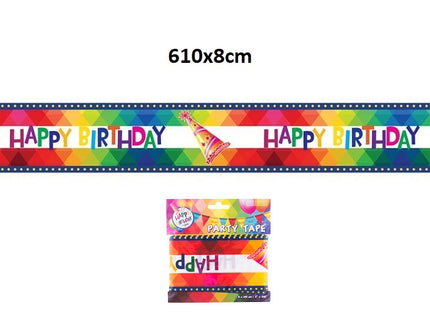 cordon de sécurité happy birthday 6.1m