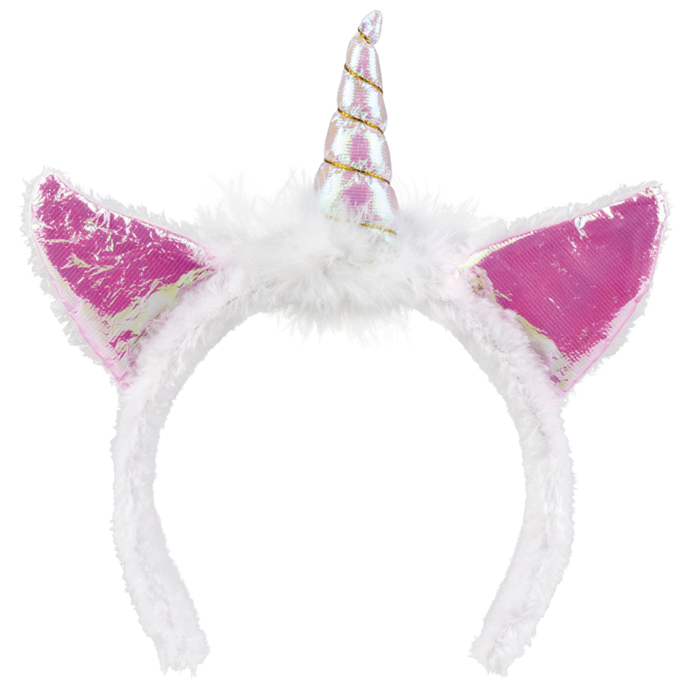 Serre-tête licorne blanche adulte