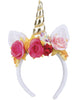 Serre-tête Licorne avec fleurs adulte