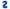 ballon chiffre 2 en aluminium bleu 1m