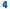 ballon chiffre 4 en aluminium bleu 1m