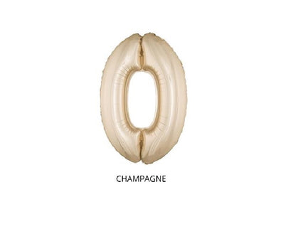 ballon chiffre 0 en aluminium champagne 1m