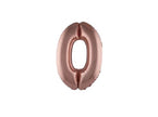ballon chiffre 0 en aluminium cuivre 1m