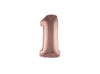 ballon chiffre 1 en aluminium cuivre 1m