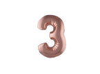 ballon chiffre 3 en aluminium cuivre 1m