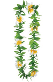 Collier hawaïen vert à fleurs