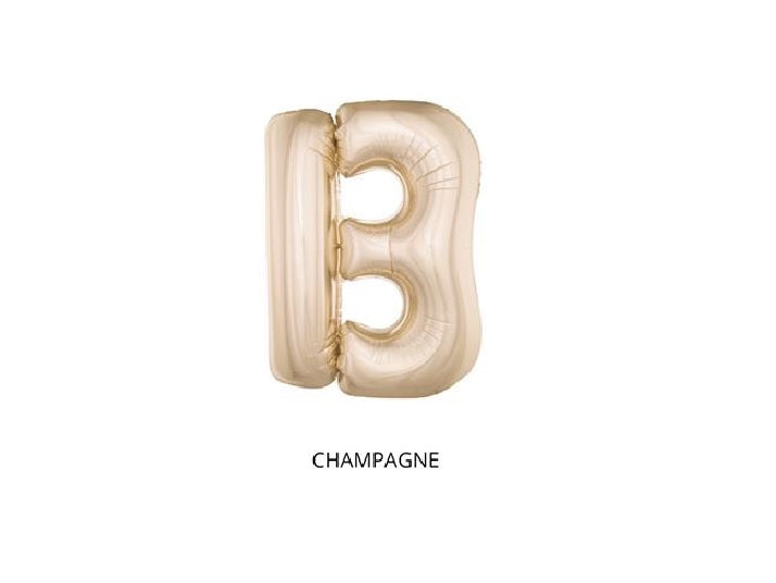 ballon lettre b en aluminium 1m champagne