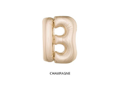 ballon lettre b en aluminium 1m champagne