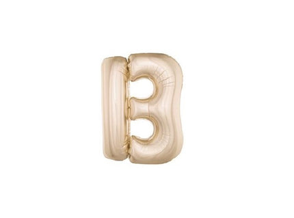 ballon lettre b en aluminium 1m champagne
