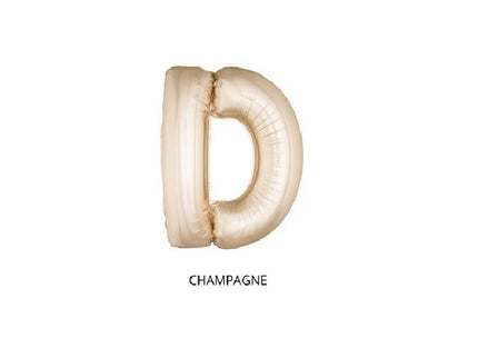 ballon lettre d en aluminium 1m champagne
